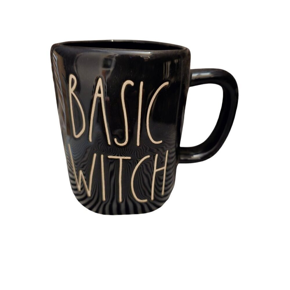 Rae Dunn Halloween Basic Witch Black Coffee Mug Witchy Spooky